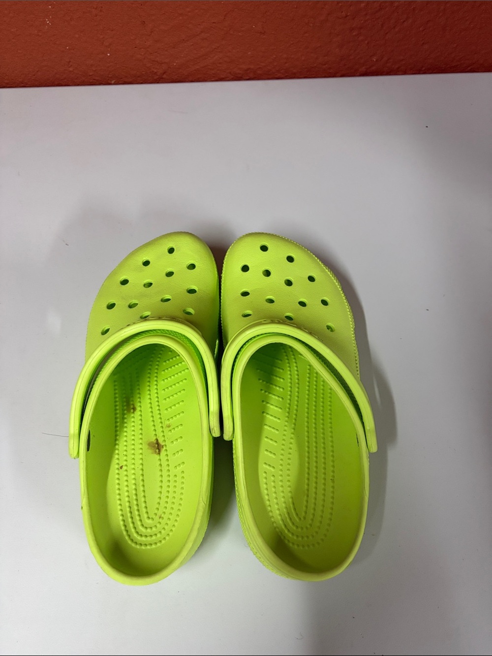 Neon Green Slip-On Clog Shoes